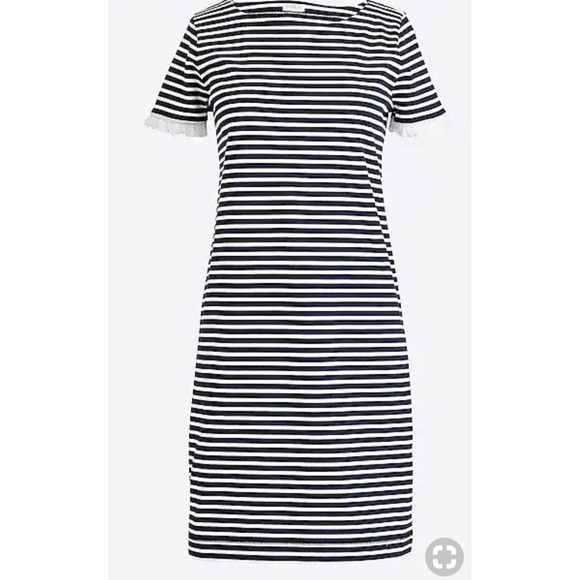 NWT J. Crew Striped Poplin Dress. Size Small. - Picture 2 of 6